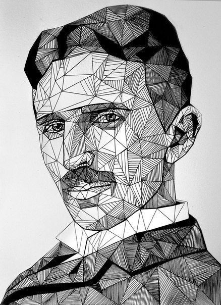 Line art - Tesla