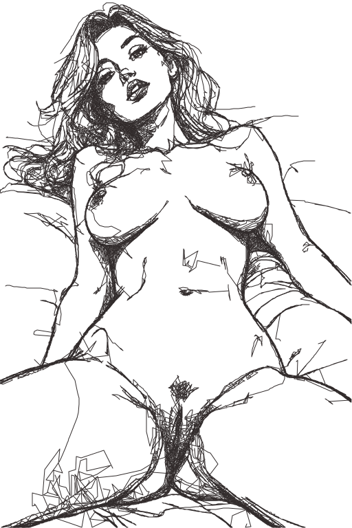 Original Expressive Nude Figure Drawing – Black & White Line Art Illustration Original Expressive Nude Figure Drawing – Black & White Line Art Illustration